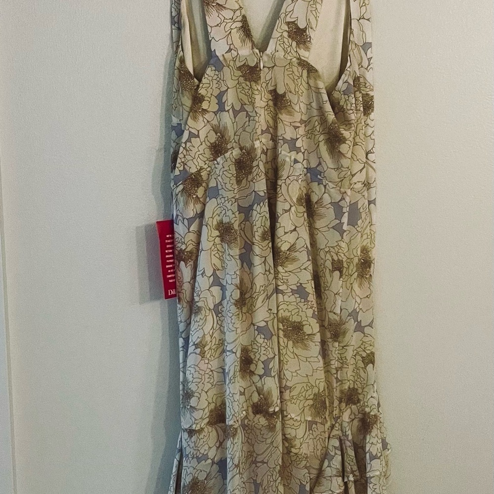 Belle Badgley Mischka Floral Ruffle Midi Dress | Size 10 | New With Tags